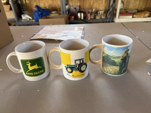 John Deere Set of 3 Nostalgic 11 oz Gibson Coffee Cups Mugs