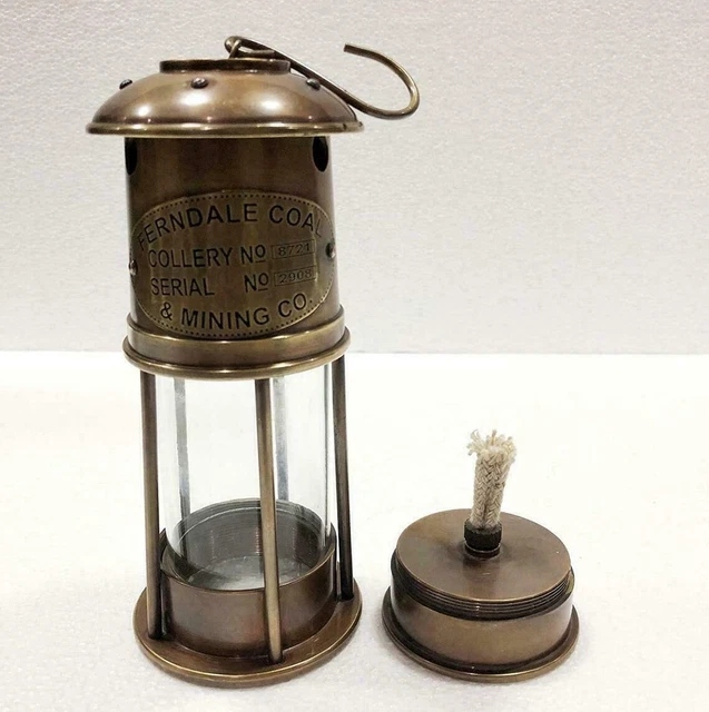 Antique Brass 6" Minor Oil Lamp Nautical Maritime Mining Ship Lantern Boat Light