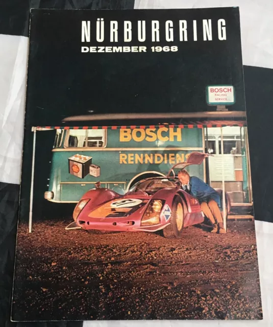 Original Nurburgring December 1968 Magazine Zeitschrift Programme 1000 Km Gp F1