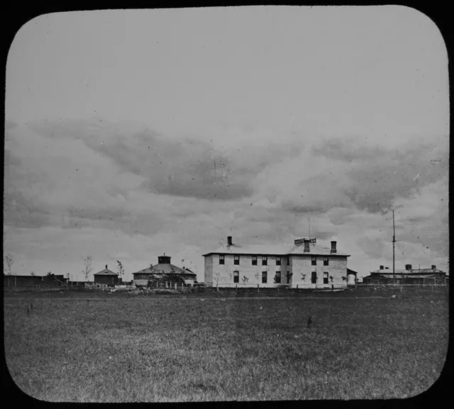 ANTIKE magische Laterne Rutsche WINNIPEG BELL FARM C1890 VIKTORIANISCHES FOTO KANADA