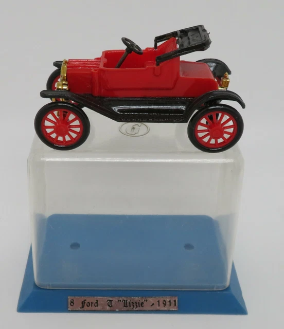 Miniature Guisval N°9 Ford T Lizzie 1911, échelle 1/43, Rouge, Lot De 8 En Boîte Revendeur