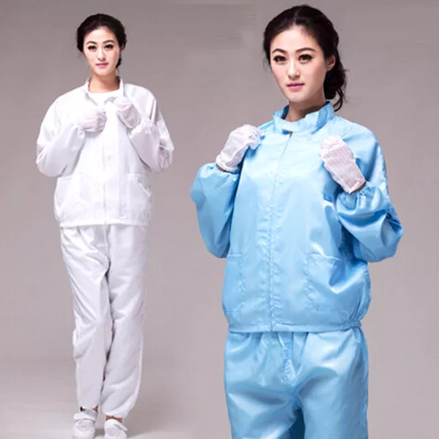 ESD-Safe Anti-static LAB Smock Work Clothes Coats with Trousers for Women Men