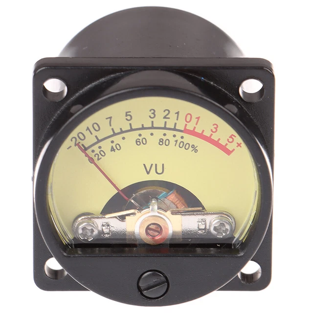 1Pc Panel VU Meter 6-12V Bulb Warm Back Light Recording Audio Level Amp.ca