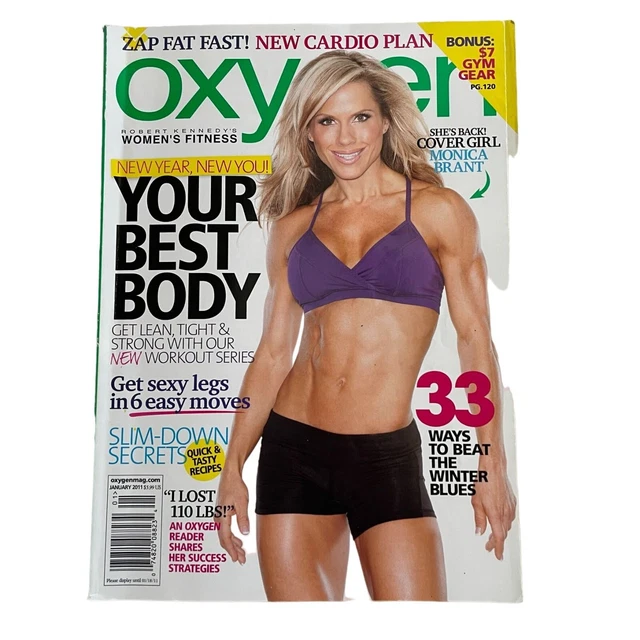 Oxygen Fitness Magazine January 2011 Monica Brant Cover Vol 14 Is 1 No 138 Bodyb