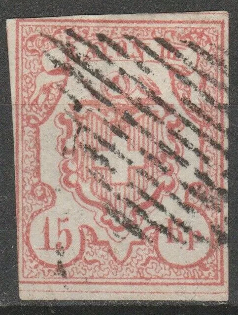 Switzerland 1852 Mi 12 15 Rp (Rayon III) used