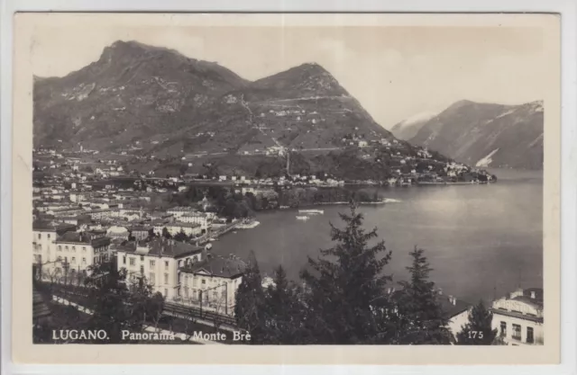 AK Lugano, Panorama e Monte Bre, Hotel Bristol, Hotel St. Gotthard 1930