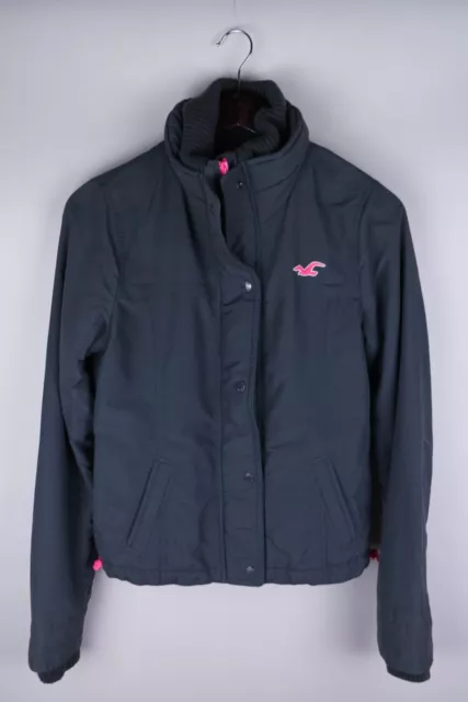 Hollister Men Jacket Casual Leisure Windproof Grey Full Zip size S UK8
