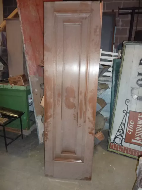 c1902 antique MAHOGANY door BEAUX ARTS mansion 81.5 x 24 x 1.75" original FINISH