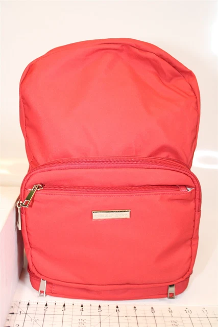 Samantha Brown NEW Large Red Canvas Travel Backpack Carry On Bag 3