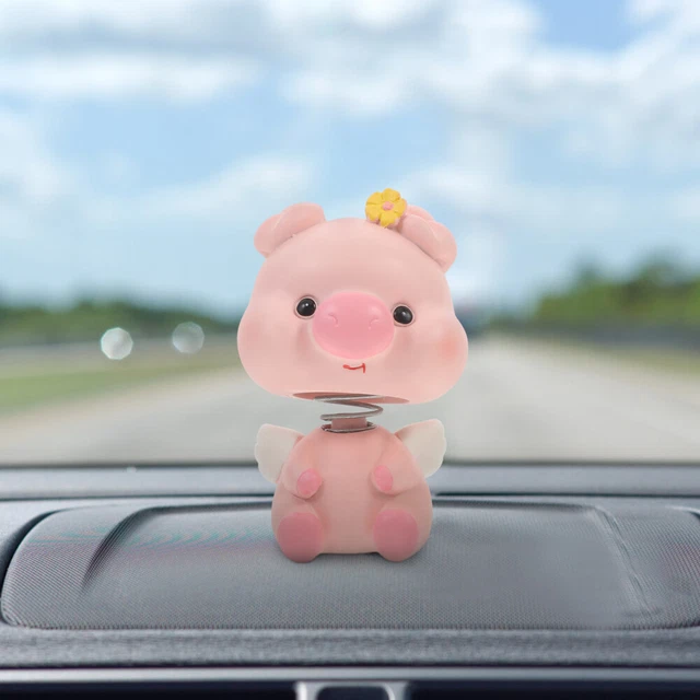 MUYAPAY Lot de 8 figurines miniatures de cochon rose - Ornements en résine - Décoration de gâteau - Pour bricolage, artisanat, décoration de gâteau