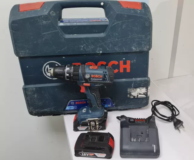 Taladro Percutor BOSCH GSB 18-2-LI + 2 Baterías 18V 2.0Ah + Cargador