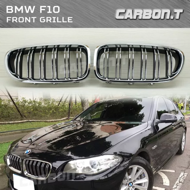 2011-2016 BMW F10 M5 Look Chrome Frame & Fence + Black Rear Part Front  Grille £84.00 - PicClick UK
