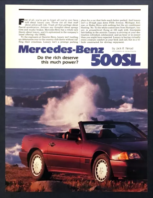 1990 Mercedes-Benz 500SL Convertible Road Test Tech Data Photos Review Article