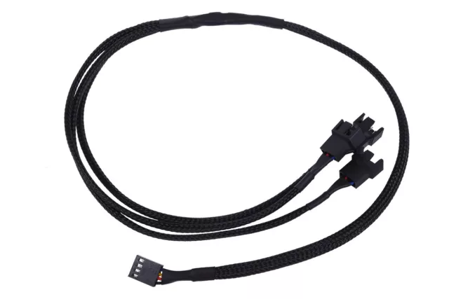 Phobya Y-Kabel 4Pin PWM auf 3 x 4Pin PWM 60 cm - Schwarz Lüfter Kabel 4-PIN PWM