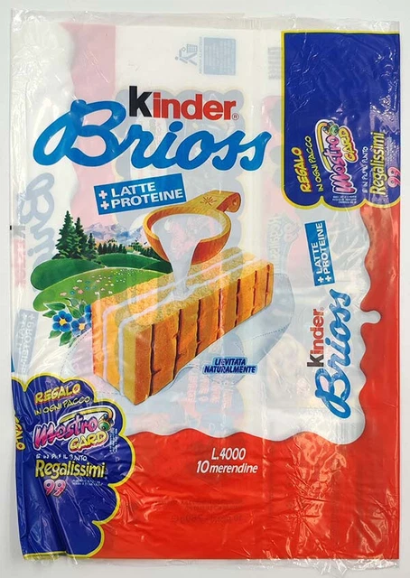 incarto LE MOSTRO CARD sorpresine confezione wrapping merendine Kinder Brioss