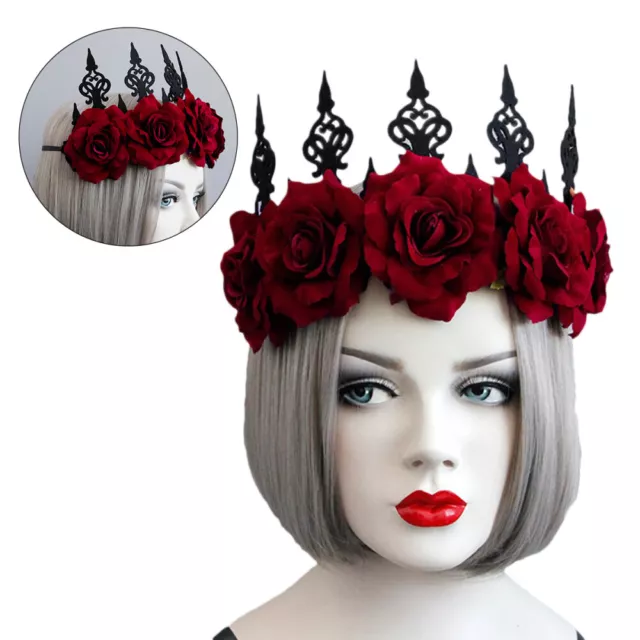 Crown Headdress Women Headband Retro Halloween Pendant Child