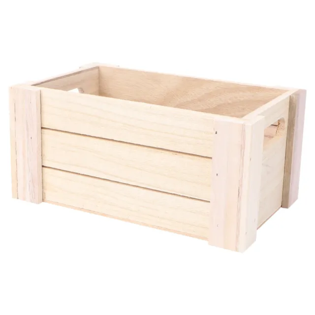 Contenedor de cajas de anidación rústicas para cestas de almacenamiento de escritorio de madera para niños