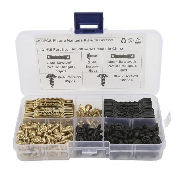 100 pz appendiabiti per foto 4 mm doppio foro con 240 pz kit viti per