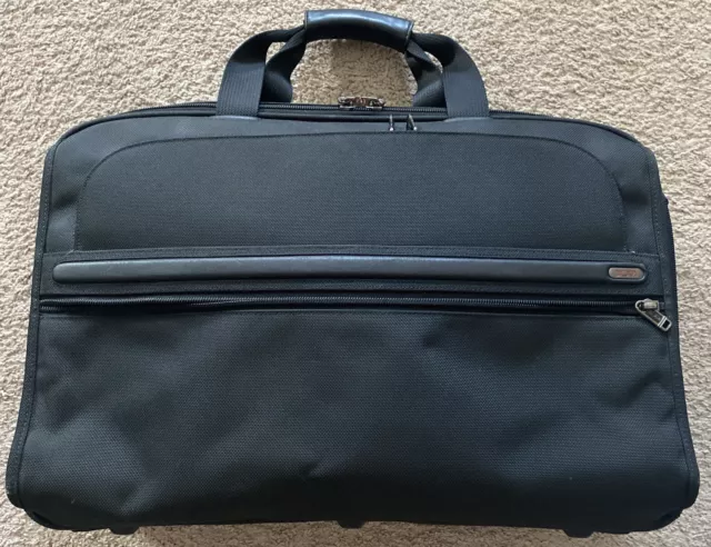 Tumi 22122D4 Black 22" Expandable Messenger CarryOn Bag Suitcase Ballistic Nylon