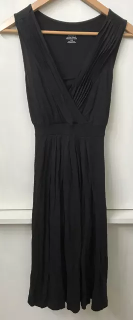 Liz Lange Maternity Black Sleeveless Nursing Friendly Tie Back Dress Size Small