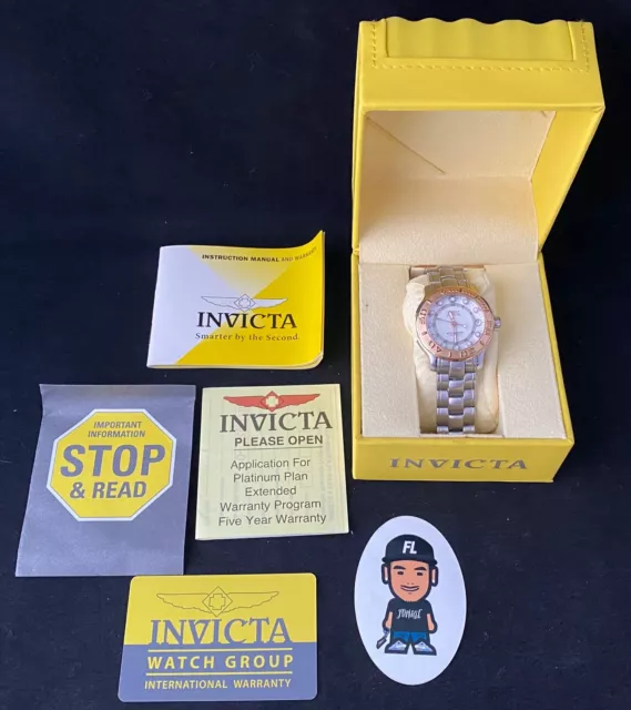 Womens Invicta Watch 1995 Pro Diver Limited Edition Swiss Quartz Rare Rose Gold