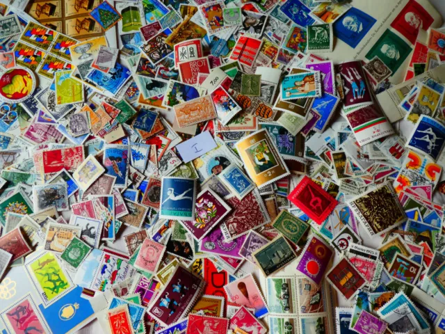 Briefmarken papierfrei Lot I 1000 Alle Welt verschiedene