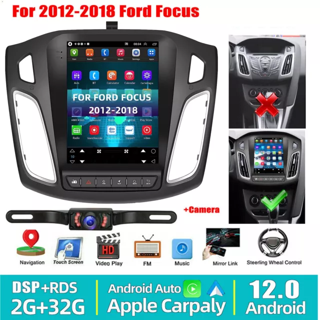 Android 12 Car Stereo Radio 9.7" Touch Screen For 2012-2018 Ford Focus GPS Navi