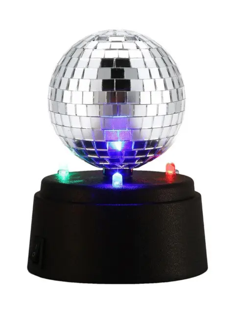Mirror Disco Ball Light RGB Rotating LED Night Light Club DJ Stage Party Lamp