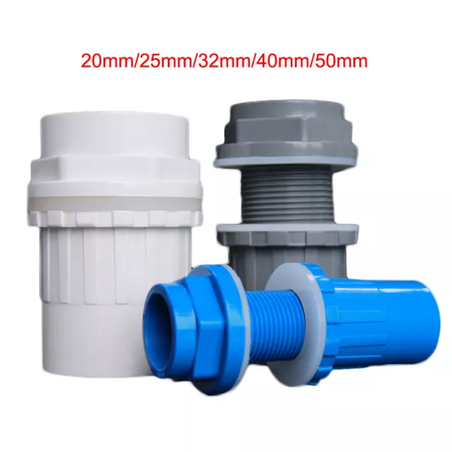 U-PVC 20-50mm Fish Tank Inlet Outlet Water Plumbing Pipe Fittings Connector