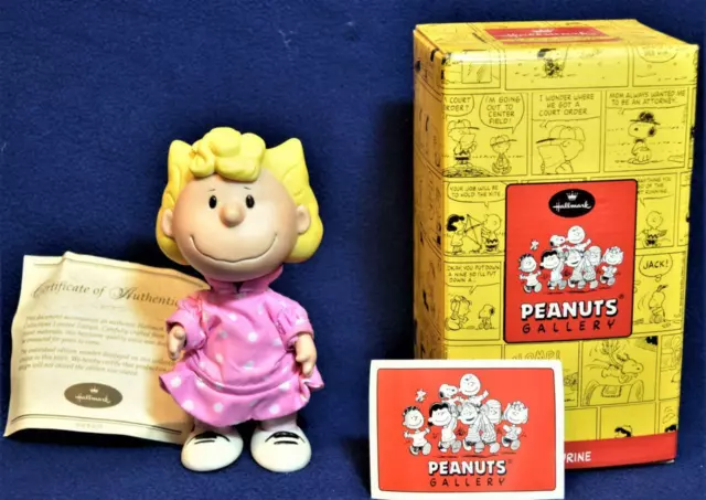 Nuevo 2000 Hallmark Resina Sally De Peanuts Galería 6" Alto Estatuilla De Le