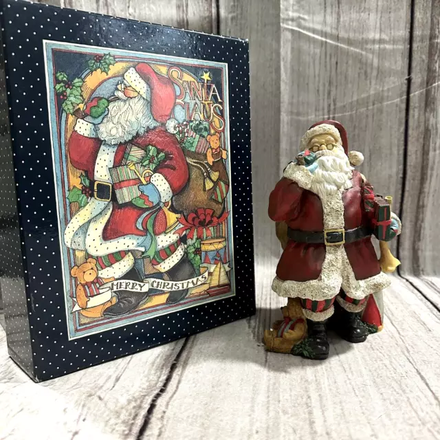 Christmas Holiday Santa Figurine Toys Gifts Susan Winget LANG AND WISE w/ Box