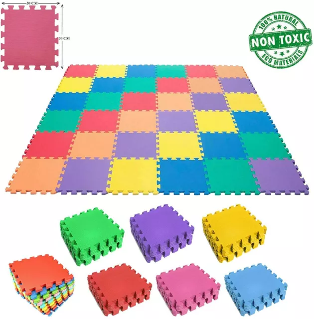 30cm Baby Crawling Puzzle Mat Soft EVA Foam Kids Play Home Floor 40pc 30cm sheet