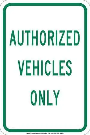 Brady 129565 Authorized & Assigned Parking Sign, 18 In Height, 12 In Width,