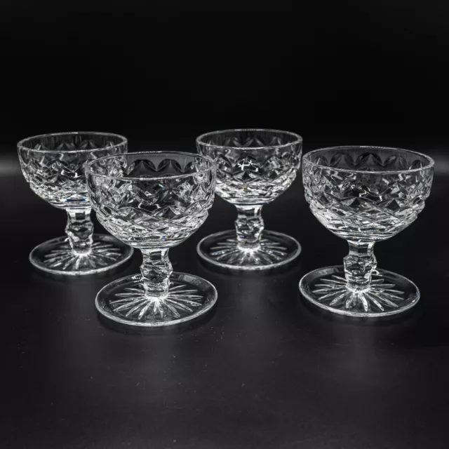 Waterford Crystal Powerscourt Footed Dessert Bowl Glasses Set of 4- 4 5/8" CHIP