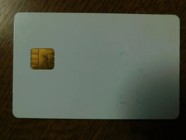 Chip Card gebruikt - White / reverse Sticker ATMEL 514 AT88C200