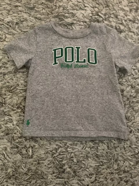 Polo Ralph Lauren Baby Boy Cotton Jersey Tee Size 18 Month Gray
