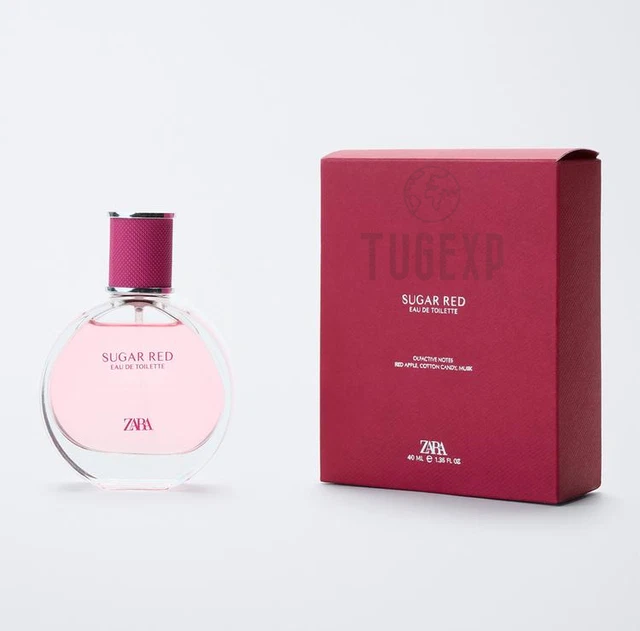 ZARA SUGAR RED Perfume 40ml Oz Mujer Eau De Toilette Spray