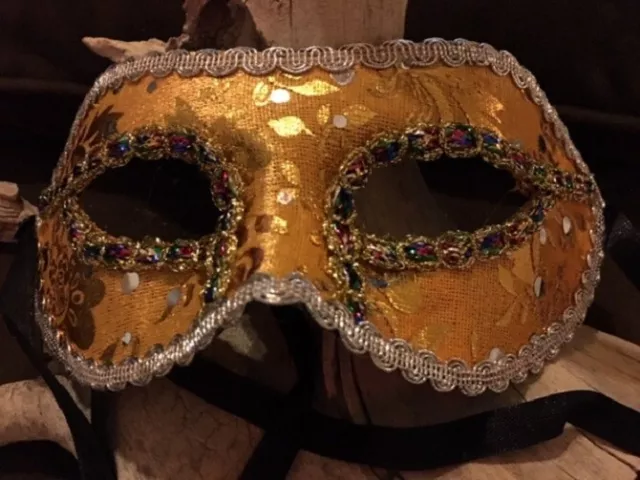 Venetian Masks, Velvet Sequin Masquerade Masks Gem Appliques