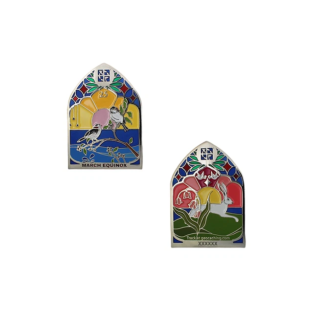 2025 March Equinox geocoin Original Gc Pièce de Monnaie Numéro Traçable