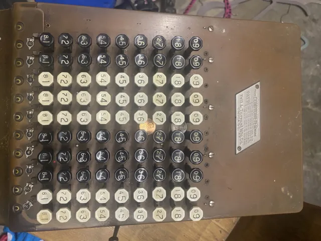 Vintage Comptometer Adding Calculator Machine Felt & Tarrant
