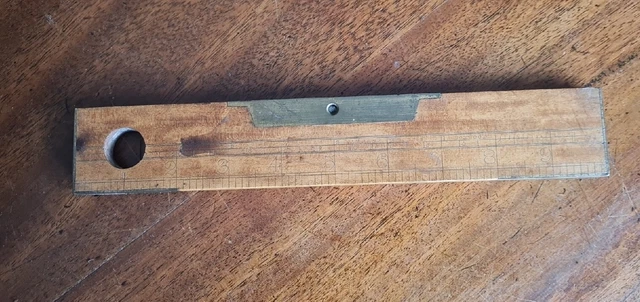 Antique Boxwood & Brass Double Spirit level 10inch Rule by J Rabone & sons.