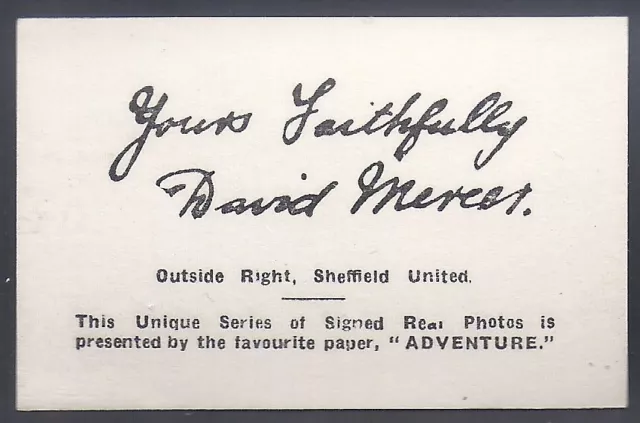 Thomson (Dc) - Fussball Signierte Echte Fotos (Englisch Mf22) 1923 - Sheffield United 2