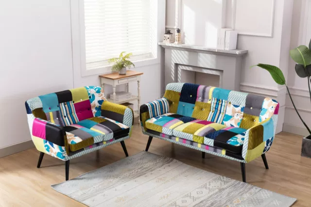 Multi coloured 2 seater sofa deals