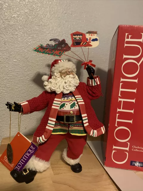 Vintage Clothtique Possible Dreams 2002 Kites Delight Santa Claus 890191 boxed