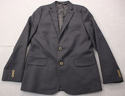 NORDSTROM Heath Boys Navy Blue Lined 2-Button Sport Coat Jacket Blazer NEW Sz 16