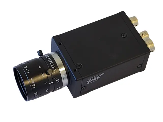JAI CV-A1 Industrial Progressive Scan Camera w/ Ricoh TV Lens FL-CC1614-2M