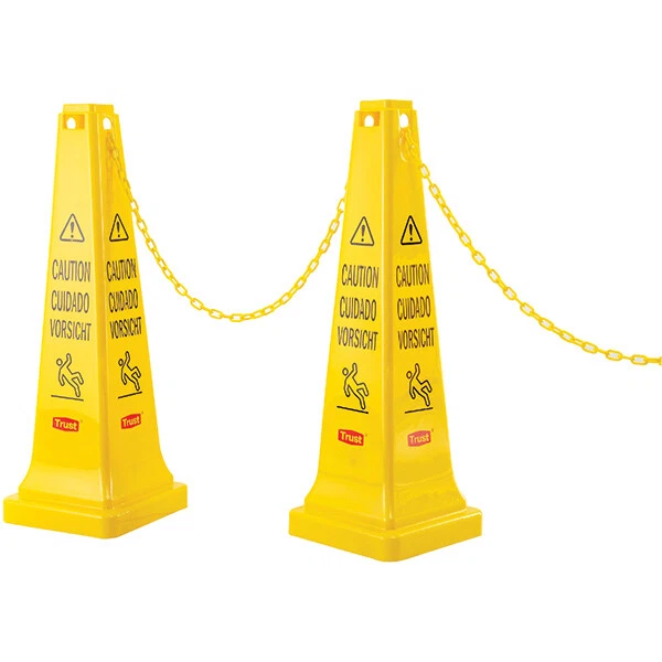 Trust Barrier Chain, 7/8" x 20', Fluorescent Yellow, 1/Each Trust Commercial