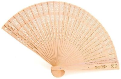 Avoria 100 VENTAGLI MATRIMONIO LEGNO E TELA PERSONALIZZATI COL AVORIO OMAGGIO 