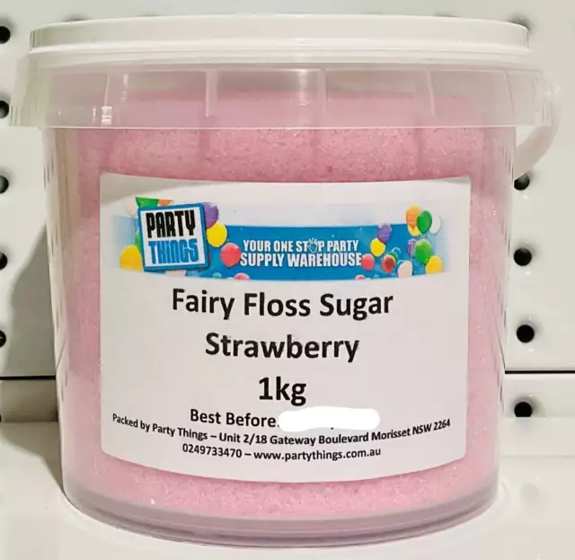 NEW Fairy Floss Sugar - Strawberry 1kg