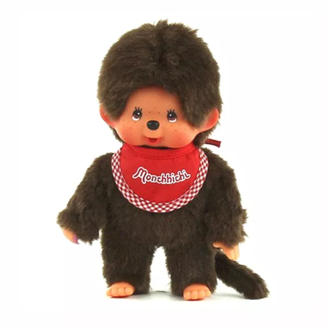 Junge Classic | 20 cm | Monchhichi Puppe | mit original rotem Lätzchen